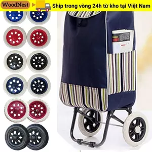 WOODNEST 2 Bánh Xe Lốp, EVA Linh Hoạt Shoppin Xe Đẩy Bánh Xe, Di Động 6.3Inch Chống Trượt Thay Thế Xe Lăn Bánh Phụ Kiện Hành Lý