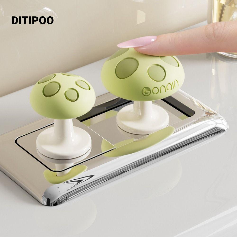 Nút ép bồn cầu DITIPOO, Nút ép bồn cầu hình nấm bảo vệ móng tay, Máy ép bồn cầu sáng tạo đa chức năng dính