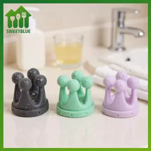 SWEET 6 Chiếc Silicone Bàn Chải Đánh Răng Giá Đỡ Chống Thấm Nước Tự Dính Đa Chức Năng Móc Đấm Miễn Phí Dao Cạo Râu Ra Kệ Lưu Trữ Móc n