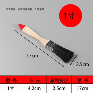 Tay cầm gỗ lông đen không dễ rụng, lông cứng, dùng cho nướng/sơn dày/phủ, Wenwan 5LWX