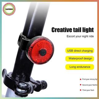 Đèn hậu xe đạp sạc USB SAFENH - Đèn hậu an toàn đi xe đạp LED chống nước có báo động VN