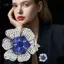 AqToCna Châu Âu Mỹ Hợp Kim Hoa Thổ Cẩm Vintage Ngọc Trai Pin Dành Cho Nữ Sáng Tạo Trang Trí Cho Sự Kiện Kinh Doanh AqToCna