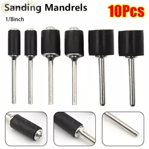EDIWANY 10 Cái / bộ Kẹp chà nhám, 1 / 8inch 6.35 / 9.5 / 12.7mm Bộ vòng tròn giấy nhám, Dụng cụ mài mòn thanh trống bằng cao su bền
