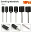EDIWANY 10 Cái / bộ Kẹp chà nhám, 1 / 8inch 6.35 / 9.5 / 12.7mm Bộ vòng tròn giấy nhám, Dụng cụ mài mòn thanh trống bằng cao su bền