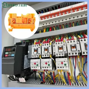 POP 10 Cái PT2 5 Din Rail Terminals Block Đầu nối điện DIN Rail Terminals Block Feed Through Strips Plug Dễ dàng để