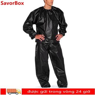 Bộ đồ tập thể dục SAVORBOX, Bộ đồ mồ hôi xông hơi giảm cân S-4XL, Áo hoodie tập thể dục hạng nặng Chống rách Calorie Burner Bộ đồ xông hơi Phòng tập thể dục