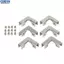 <cosyh>Glass Fixing Clips in L Shape 6 Carbon Steel Brackets for Perfect Glass Mounting