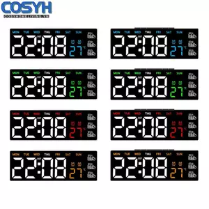 <cosyh>Digital Wall Clock Battery Backup Function Flexible Placement For Bedroom