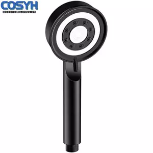 <cosyh>Shower Head Replacement Water Saving Nozzle 1 Pc ABS Accessories Black