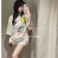 （Giao hàng 24h）Angela Áo Thun Giấy QC L1 Chất Mỏng Mịn Siêu Mát không nhăn form rộng giấu quần AG015