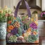 Túi Tote In Hình Nữ PYCOU, Túi Xách Du Lịch Vải Vintage, Thời Trang Hợp Thời Trang 2D In Hoa Văn Dung Tích Lớn Nhẹ Sang Trọng Túi Đeo Vai Nữ Cô Gái
