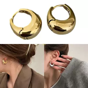 Flgo Hình Học Tròn Bông Tai Kim Loại Thời Trang Khuyên Tai Trang Sức