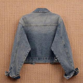 [Giảm giá trong thời gian có hạn] Áo khoác nữ Denim ngắn kiểu cổ điển kiểu Mỹ Túi lớn dáng rộng phù hợp cho mọi trận đấu Áo khoác thông thường
