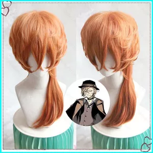 SY3 Bungo Đi Lạc Chó Nakahara Chuuya Cosplay Tóc Giả Dài Halloween Hóa Trang Hiệu Suất Lông Tơ Tóc YS3
