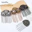 AqToCna Epaulette Trâm Cài Hạt Dài sel Dây Xích Mạ Điện Trang Trí DIY Nam Nữ Bling Epaulette Quần Áo Vai Trang Sức AqToCna
