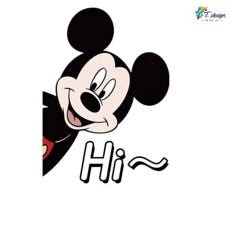 Miếng Dán Trang Trí Mèo Chuột Disney Đáng Yêu - Cặp Đôi Mickey Cá Tính cho Lối Vào