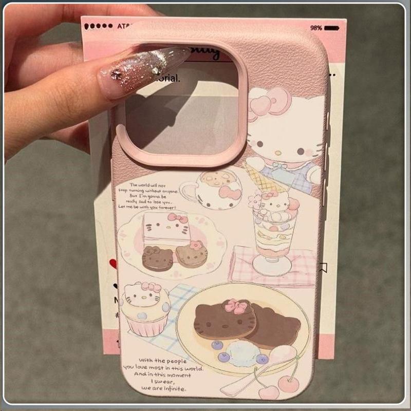 cho Kitty Ốp điện thoại Bánh ngọt cho iPhone 13 14 15 12 11 16 17 Pro Max 17 Air Xs Max XR X 7 8 Plus