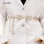 AqToCna Thời Trang Đơn Giản Openwork Lá Trang Trí Dây Xích Thắt Lưng Mỏng Dây Xích Nữ Trang Trí Dây Thắt Lưng Đầm Kim Loại Trang Sức Phụ Kiện AqToCna