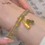AqToCna Hai Lớp Nữ Giả Ngọc Đính Hạt Vòng Tay Trang Sức Bé Gái Tiệc Cưới Hàn Quốc Món Quà Trang Sức AqToCna