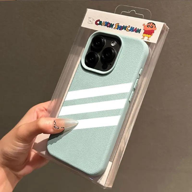 Ốp lưng trắng xiên kẻ mềm cho iPhone 17ProMax/16/15