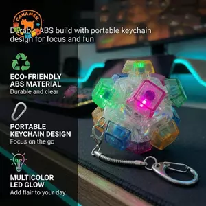 CANAMEK LED Bàn Phím Mini Móc Khóa Fidget Đồ Chơi Với 12 Nút Đèn Cliable Giảm Căng Thẳng Cảm Giác Cho Học Tập Và Làm Việc CSF