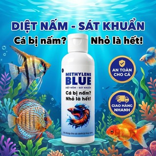 Xanh Methylene Nồng Độ Cao Cho Cá Cảnh - Xử Lý Các Vấn Đề Ngoài Da, Nấm, Ký Sinh Trùng Cho Cá Cảnh