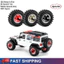 4 36mm 3mm Hex 0.7 "Kim Loại RC Bánh Xích Beadlock Lốp Và Bánh Xe Cho 1 / 30 Trục SCX30 Ford Bronco Wrangler K10 Nâng Cấp Phần