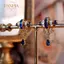 PNPIA- Nghệ Thuật Retro Xanh Sapphire Thả Tòn Ten Bông Tai Sang Trọng Kiến Trúc Bông Tai Nữ Thời Trang Ánh Sáng Sang Trọng Trang Sức Quà Tặng