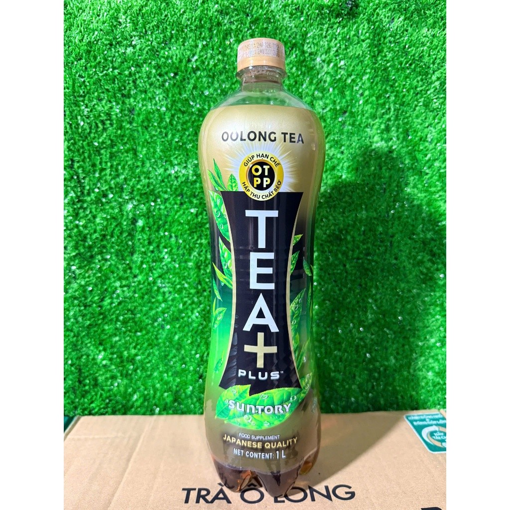 Thùng 12 chai trà ô long Tea Plus 1 lít