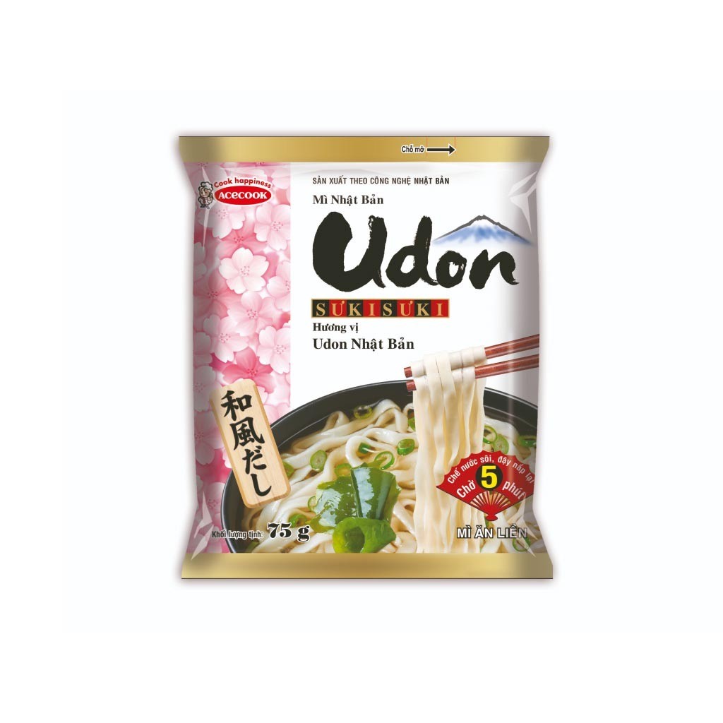 Thùng 24 gói mì Udon Sưkisưki vị Udon Nhật Bản 75g