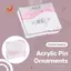 Vỏ bảo vệ Pin nhân vật Anime cho màn hình hiển thị hình người chơi điện tử trang trí Acrylic 58mm