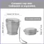 Cốc có thể gập lại 8.8oz / 260ml Cốc uống nước cấp thực phẩm Chai nước giải khát lạnh chống rò rỉ cho cắm trại mueadsyvn