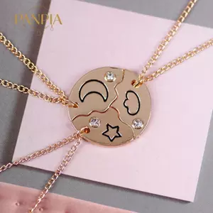 PNPIA- Bộ 3 / 4 Người Bạn Thân Nhất Tình Bạn Nelace Mặt Trời Trăng Mây Ngôi Sao Kẻ Sọc Kim Cương Giả Khâu Nelace