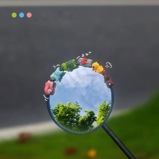 Bộ sticker trang trí ô tô 3D siêu cute, họa tiết thú cưng và nhân vật hoạt hình, không gây cản trở tầm nhìn
