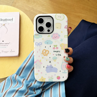 Ốp điện thoại họa tiết dễ thương đầy màu sắc 17pro Thích hợp cho iPhone 11 12promax 12 13 14 15 pro max Ốp điện thoại 14promax 15pro 16 Pro max 17 17promax Vỏ