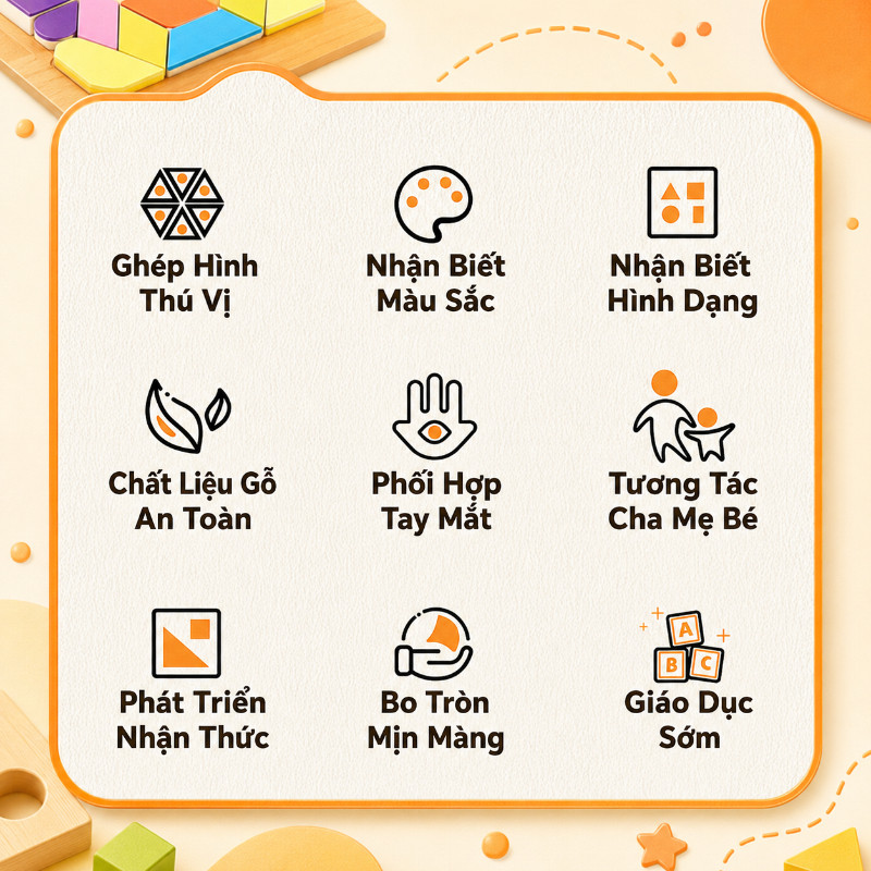 Trò Chơi Xếp Hình Tangram Bằng Gỗ – Đồ Chơi Giáo Dục Cho Trẻ, Rèn Luyện Tư Duy Logic, Quà Lý Tưởng Cho Học Sinh Tiểu Học