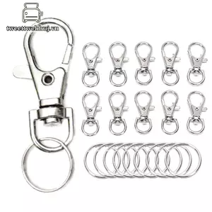 Nhíp 50 Kim Loại Xoay Tôm Hùm Kẹp Móc Có Chìa Khóa DIY Trang Sức Thủ Công VN
