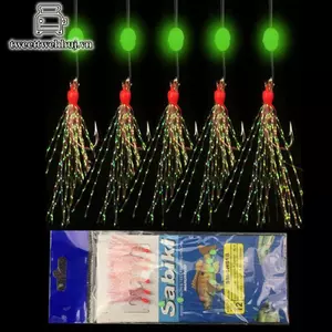 Nhíp 6 Cái / bộ Mồi Dây Dài Dạ Quang Mồi Câu Cá Dây Thép Carbon Móc Cá VN