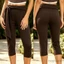 MAPLEPOET-Quần Capri dành cho nữ Thắt lưng thun cạp thấp Slim Fit Quần crop co giãn có thắt lưng