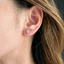 Thời trang khí chất ba chiều ngôi sao zircon thép titan nhiều màu cá tính bông tai nữ đa năng