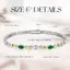 FANCIME "Eternal Duo" May Birthstone Vòng tay Tennis bạc ngọc lục bảo