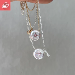 Tính khí thời trang Baroque hình học zircon đính kim cương đa năng vòng cổ nữ