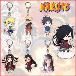 ST2 Naruto Móc Khóa Acrylic Móc Chìa Khóa Sasuke Madara Itachi Sasuke Kakashi Sakura Móc Khóa Mặt Dây Chuyền Anime Túi Phụ Kiện