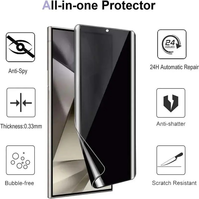 1-2 Chiếc Màng Hydrogel Mềm Mờ Cho Infinix Note 40 50 50s 50x 60 Pro Ultra Plus 4G 5G Chống Trầy Xước Chống Gián Điệp Riêng Tư Và Bảo Vệ Màn Hình HD Phim Chống Ánh Sáng Xanh