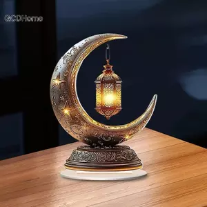 GCDHome Ramadan Trang Trí Bàn Đẹp Eid Al-Fitr Trang Trí Mặt Trăng Acrylic Trang Trí Ramadan Đếm Ngược Trang Trí Cho HOT