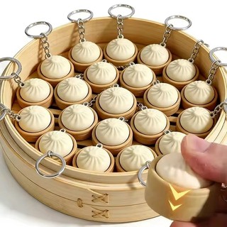BaoZi Clicker Fidget Móc Khóa Giải Nén Đồ Chơi Nút Giảm Căng Thẳng Quà Tặng Cho Người Lớn Trẻ Em Bé Trai Bé Gái Mới Lạ Tiện Ích