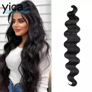 YICA Brazil Bện Tóc, Kết Cấu Sóng Sợi Tổng Hợp Dệt Tóc Gói, Chiều Dài 24 inch Dệt Nhanh Rời Sóng Sâu Tạo Kiểu Sử Dụng