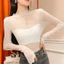 Áo sơ mi đáy gạc nữ VN, thợ may phong cách phương Tây xuyên thấu, chất liệu lụa sáng, có thể mặc với quần áo gạc, phong cách mỏng, tay dài, ren gợi cảm trong suốt.