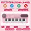 MỚI Năm Mới Màu Hồng Đồ Chơi Piano Cho Bé Gái 37 Phím Bàn Phím Điện Tử Di Động Có Micrô Sinh Nhật SKY