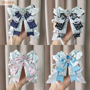 OUSXA Itabag Trang Trí, Trang Sức Handmade Thắt Nơ ItaBag Nơ Phụ Kiện Nơ, Kawaii Pha Lê Dài Streamers Gothic Thiên Thần Cánh Nơ Túi Mặt Dây Chuyền Phụ Kiện Cosplay